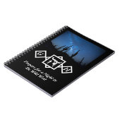 Carnet Taureau blanc brillant Taureau Silhouette Monogram (Côté gauche)