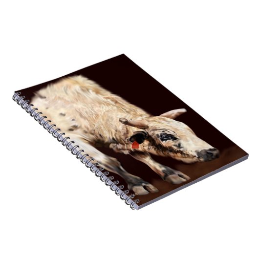 Carnet Taureau de Rodéo Bucking Blanc (Côté Droit)