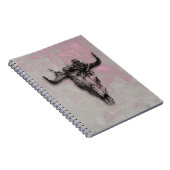 Carnet Taureau et Rose gris rose rustique (Côté Droit)