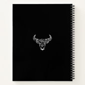Carnet Taureau tribal noir et blanc / Ox (Dos)