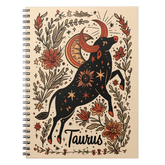 Carnet Taurus Celestial Zodiac Art (Devant)