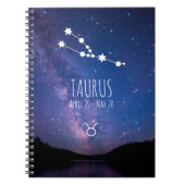 Carnet Taurus | Constellation Zodiaque personnalisée (Devant)
