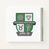 Carnet Taurus Crest d'anniversaire™ pour 20-30 avril (Dos)