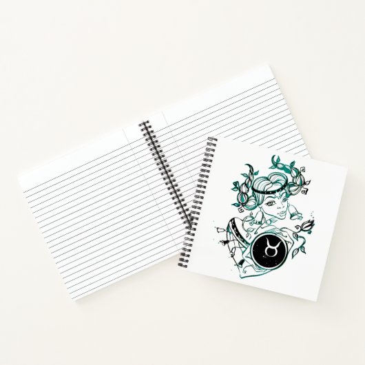 Carnet Taurus personnalisé Art déco dame (Intérieur)