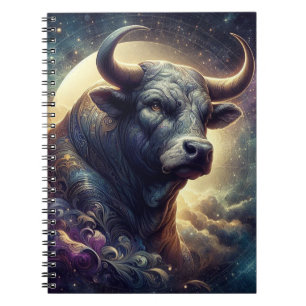 Carnet Taurus Zodiac Art - Taureau Majestic