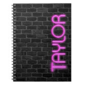 Carnet TAYLOR En Lumière Néon ROSE (Devant)