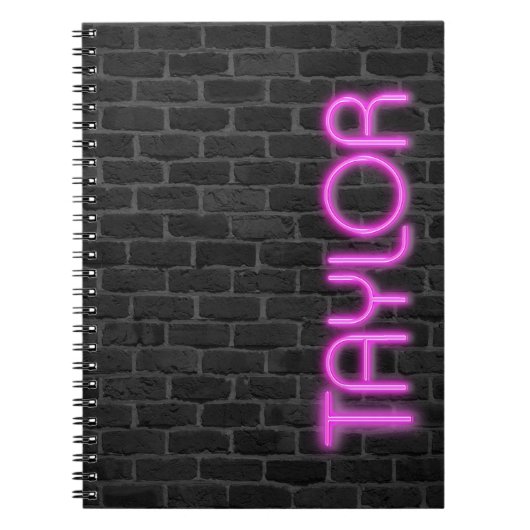 Carnet TAYLOR En Lumière Néon ROSE (Devant)