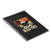 Carnet Tchiens de Pug ambiance de plage Coucher de soleil (Côté Droit)