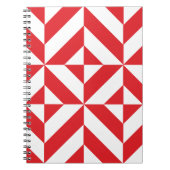 Carnet Tchry Red Geometric Deco Cube Pattern (Devant)