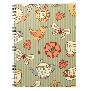 Carnet Tea Party d'été : Motif sans couture