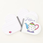 Carnet Tea Pot Tea Pot Pot Polka Personnalisé Heure (Intérieur)