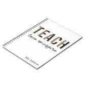 Carnet Teach Love Inspire Teacher Appreciation Leopard (Côté gauche)