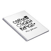 Carnet Teach Teach Repeat Funny Teacher (Côté Droit)