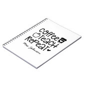 Carnet Teach Teach Repeat Funny Teacher (Côté gauche)
