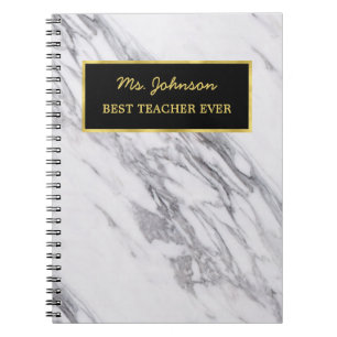 Carnet Teacher Appreciation Gift Texture blanche