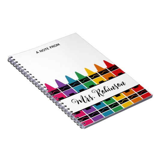 Carnet Teacher Appreciation Rainbow Crayon Notepad (Côté Droit)