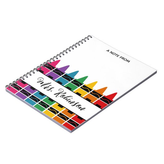 Carnet Teacher Appreciation Rainbow Crayon Notepad (Côté gauche)