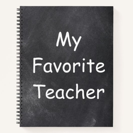 Carnet Teacher Chalkboard Design Venin Idea (Devant)