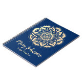 Carnet Teacher Gold Blue Mandala (Côté gauche)