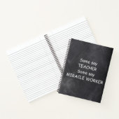 Carnet Teacher Miracle Worker Chalkboard Design Idée cade (Intérieur)