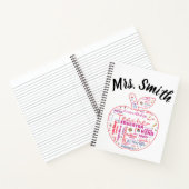 Carnet Teacher personnalisé Apple Word Art (Intérieur)