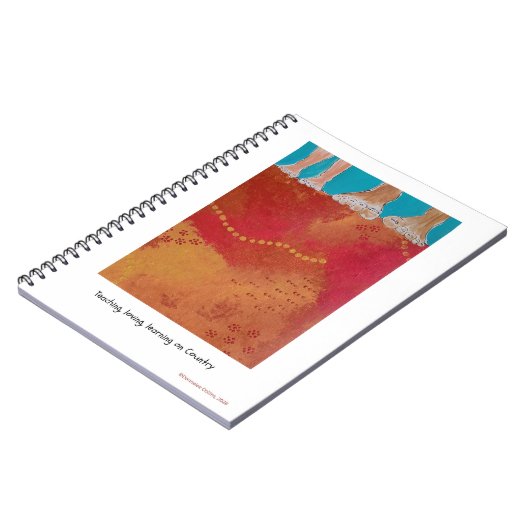 Carnet Teaching, loving, learning on Country note book (Côté gauche)