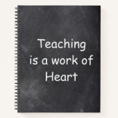 Carnet Teaching Work Heart Chalkboard Design Venin Idea (Devant)