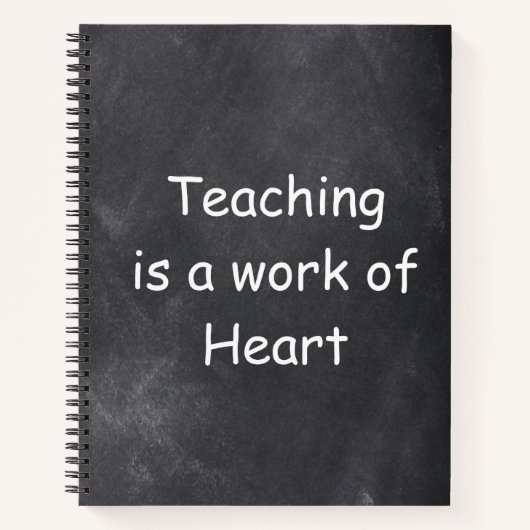 Carnet Teaching Work Heart Chalkboard Design Venin Idea (Devant)