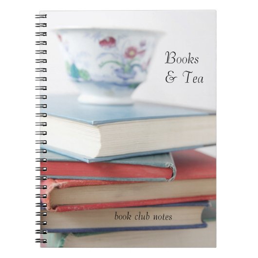 Carnet Teacup on book stack (Devant)