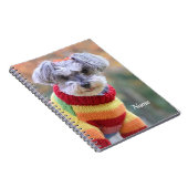 Carnet Teacup Schnauzer Chien chiot dans un pull (Côté Droit)