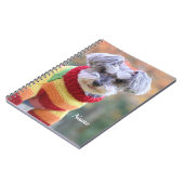 Carnet Teacup Schnauzer Chien chiot dans un pull (Côté gauche)