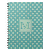 Carnet Teal Dots Pattern Monogram (Devant)