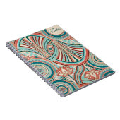 Carnet Teal et Coral Nouveau Flow (Côté Droit)