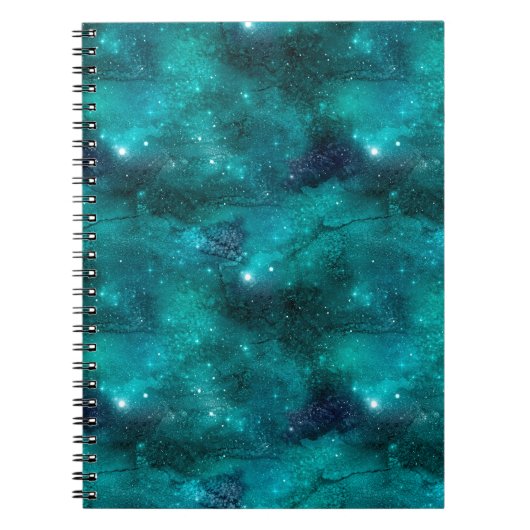 Carnet Teal Galaxy Series Design 8 (Devant)