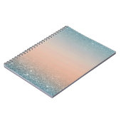 Carnet Teal & Orange Notebook with Blue Glitter (Côté gauche)