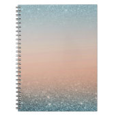 Carnet Teal & Orange Notebook with Blue Glitter (Devant)