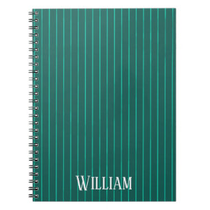 Carnet Teal pinstripes