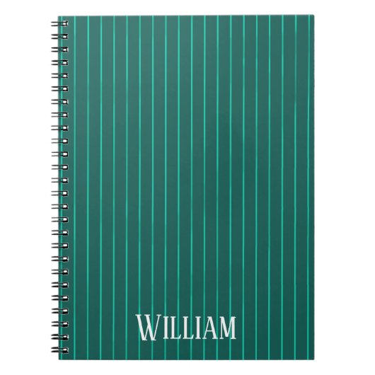 Carnet Teal pinstripes (Devant)