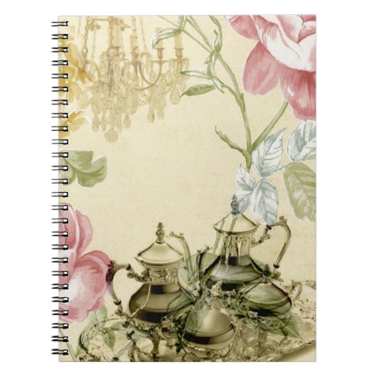Carnet Teapot Tea Party Paris Floral (Devant)
