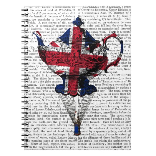 Carnet Teapot volant Union Jack (Devant)