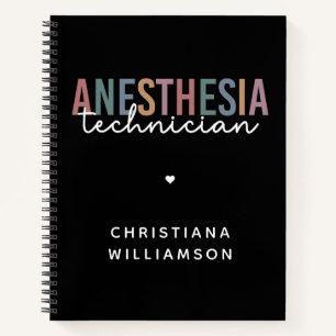 Carnet Technicien d'anesthésie personnalisée Technique d'