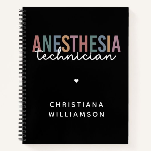 Carnet Technicien d'anesthésie personnalisée Technique d' (Devant)