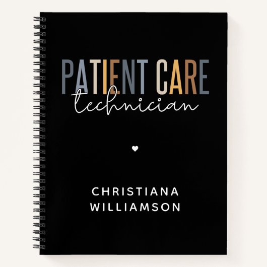Carnet Technicien en soins aux patients sur mesure Cadeau (Devant)