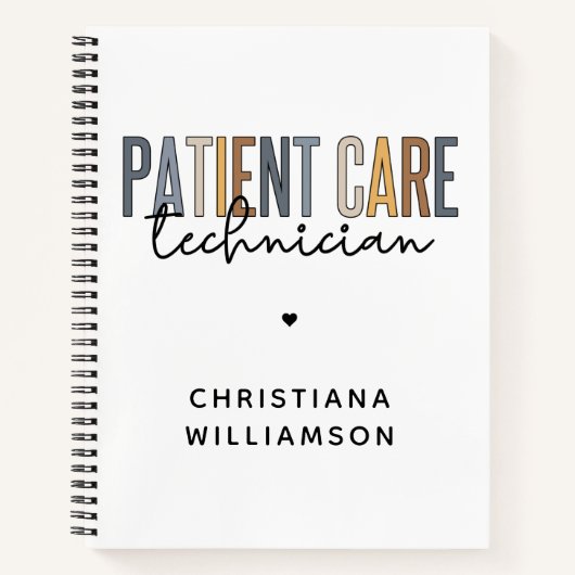 Carnet Technicien en soins aux patients sur mesure Cadeau (Devant)