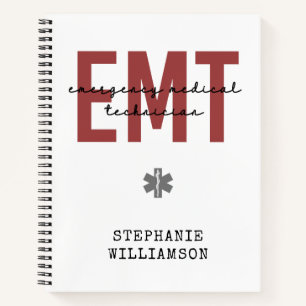 Carnet Technicien Médicale d'urgence EMT personnalisé