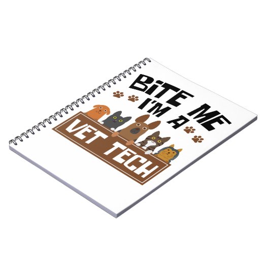 Carnet Technicien vétérinaire Bite Me Je suis technicien (Côté gauche)