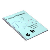 Carnet Technicien vétérinaire - empreintes de pattes sur (Côté Droit)