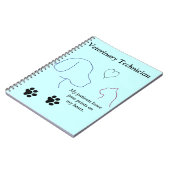 Carnet Technicien vétérinaire - empreintes de pattes sur (Côté gauche)