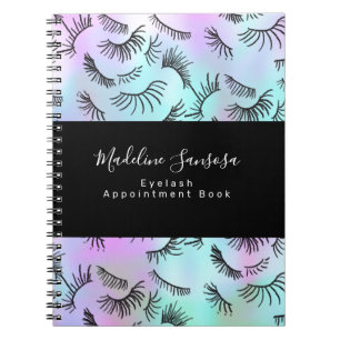 Carnet Technicienne de cils jolis Pastel Cils Dessins