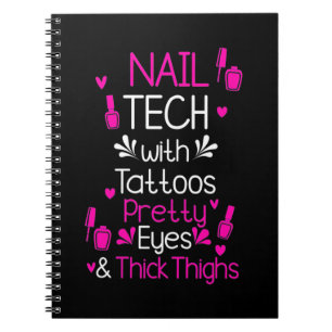 Carnet Technicienne en onglerie avec tatouages